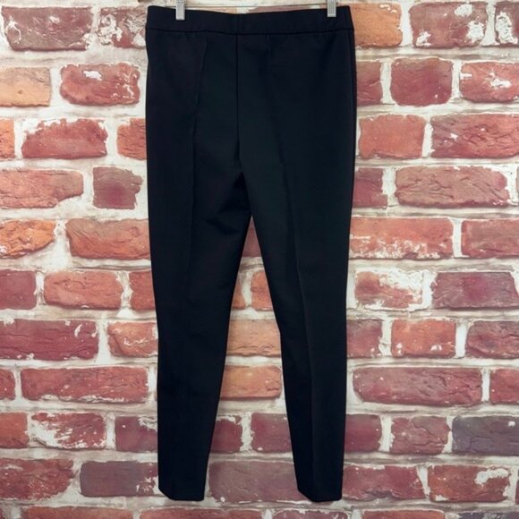 Lafayette 148 Gramercy Pants Womens 8 Black Stretchy Side Zip Slim Trousers - Picture 2 of 10